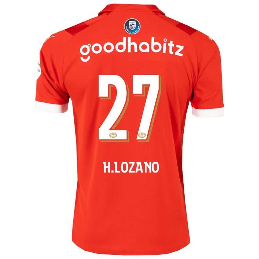 Niño Camiseta Hirving Lozano #27 Rojo 1ª Equipación 2023/24 La Camisa