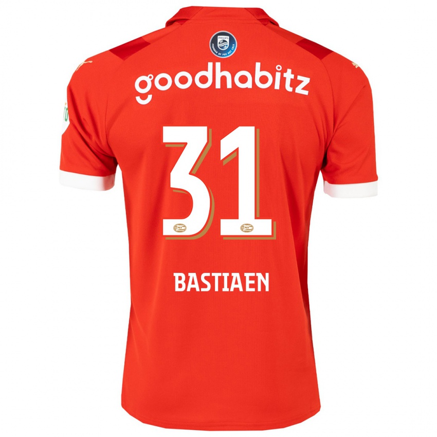 Niño Camiseta Femke Bastiaen #31 Rojo 1ª Equipación 2023/24 La Camisa