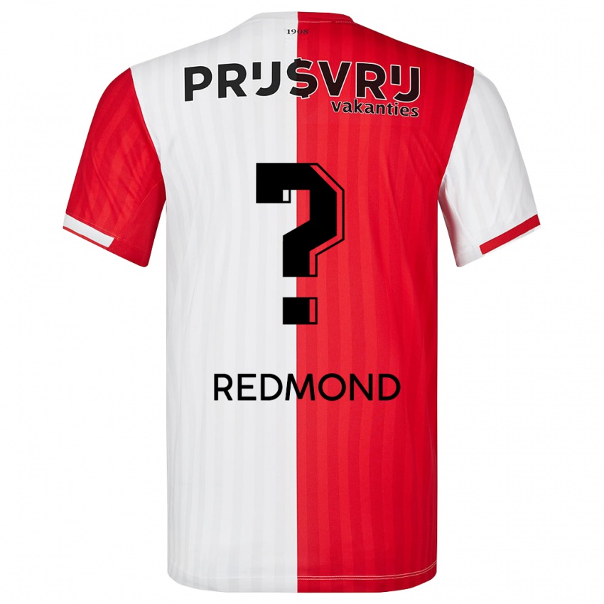 Niño Camiseta Zepiqueno Redmond #0 Rojo Blanco 1ª Equipación 2023/24 La Camisa
