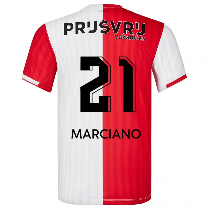 Niño Camiseta Ofir Marciano #21 Rojo Blanco 1ª Equipación 2023/24 La Camisa