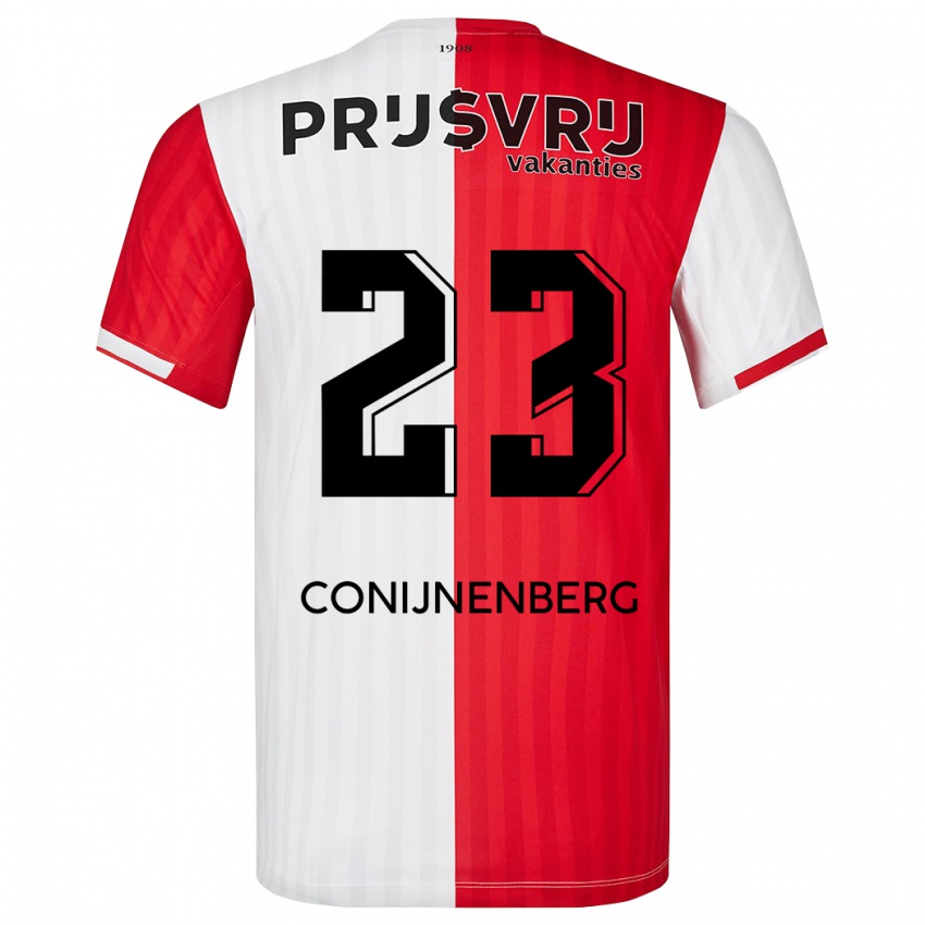 Niño Camiseta Jada Conijnenberg #23 Rojo Blanco 1ª Equipación 2023/24 La Camisa