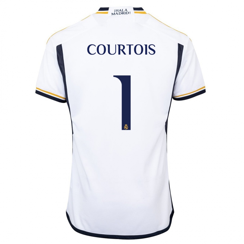 Niño Camiseta Thibaut Courtois #1 Blanco 1ª Equipación 2023/24 La Camisa
