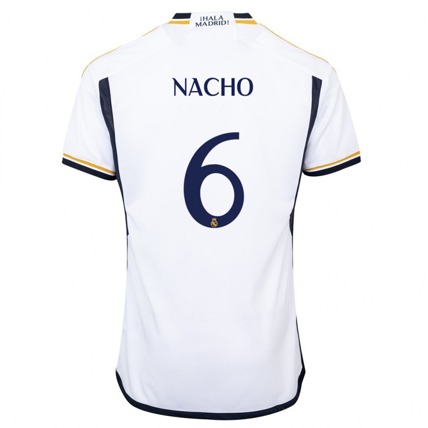 Niño Camiseta Nacho Fernandez #6 Blanco 1ª Equipación 2023/24 La Camisa