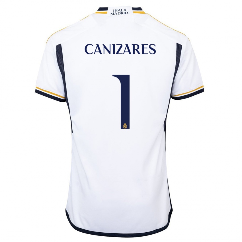 Niño Camiseta Lucas Canizares #1 Blanco 1ª Equipación 2023/24 La Camisa