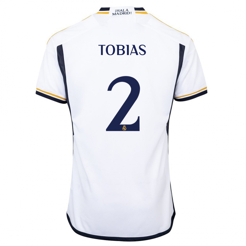Niño Camiseta Vinícius Tobias #2 Blanco 1ª Equipación 2023/24 La Camisa