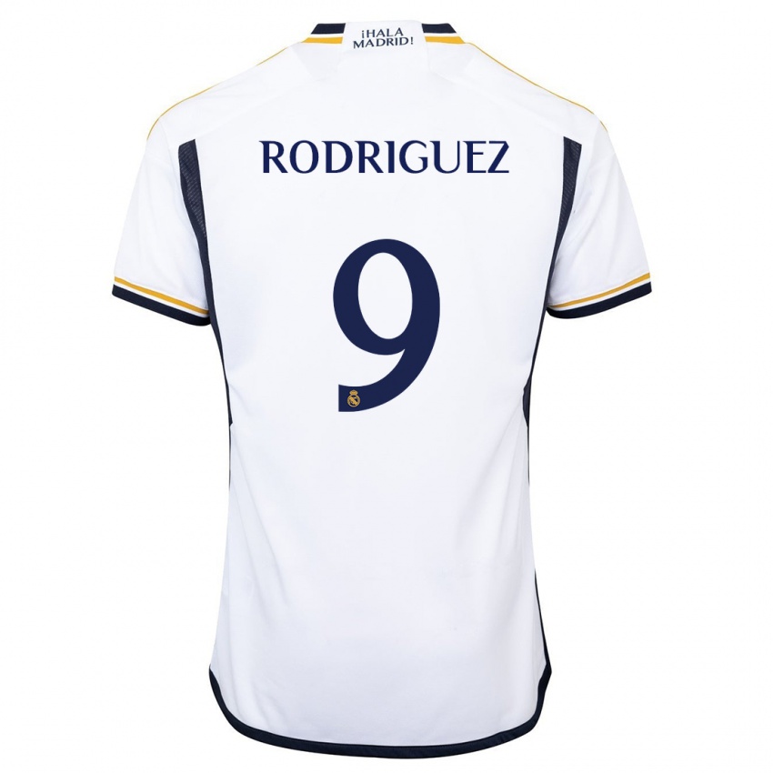 Niño Camiseta Alvaro Rodriguez #9 Blanco 1ª Equipación 2023/24 La Camisa