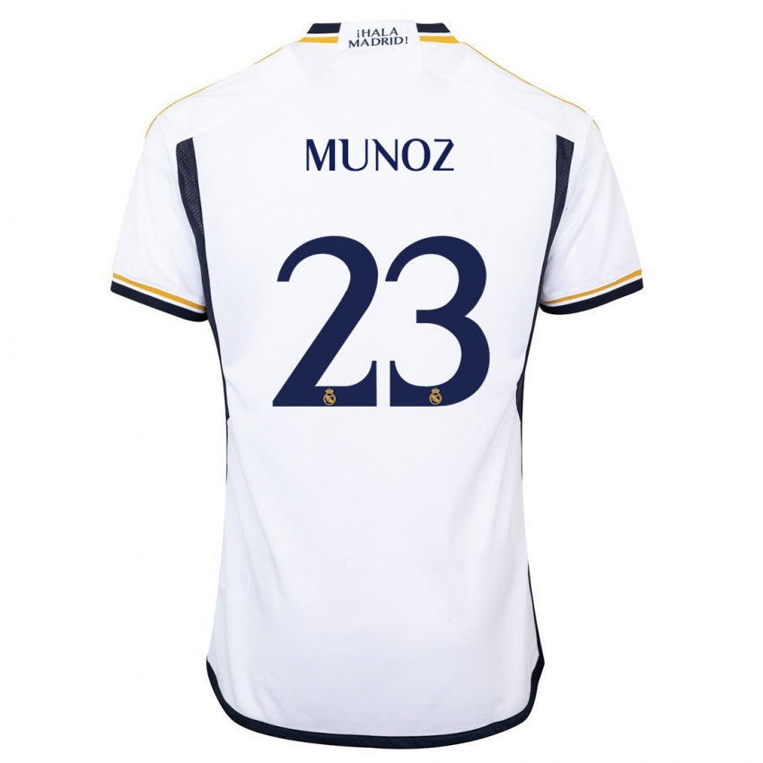 Niño Camiseta Victor Munoz #23 Blanco 1ª Equipación 2023/24 La Camisa