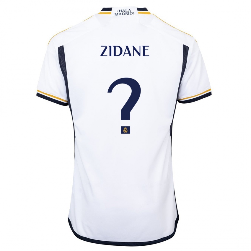 Niño Camiseta Elyaz Zidane #0 Blanco 1ª Equipación 2023/24 La Camisa