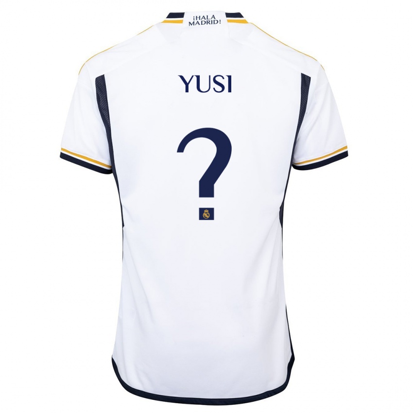 Niño Camiseta Yusi #0 Blanco 1ª Equipación 2023/24 La Camisa