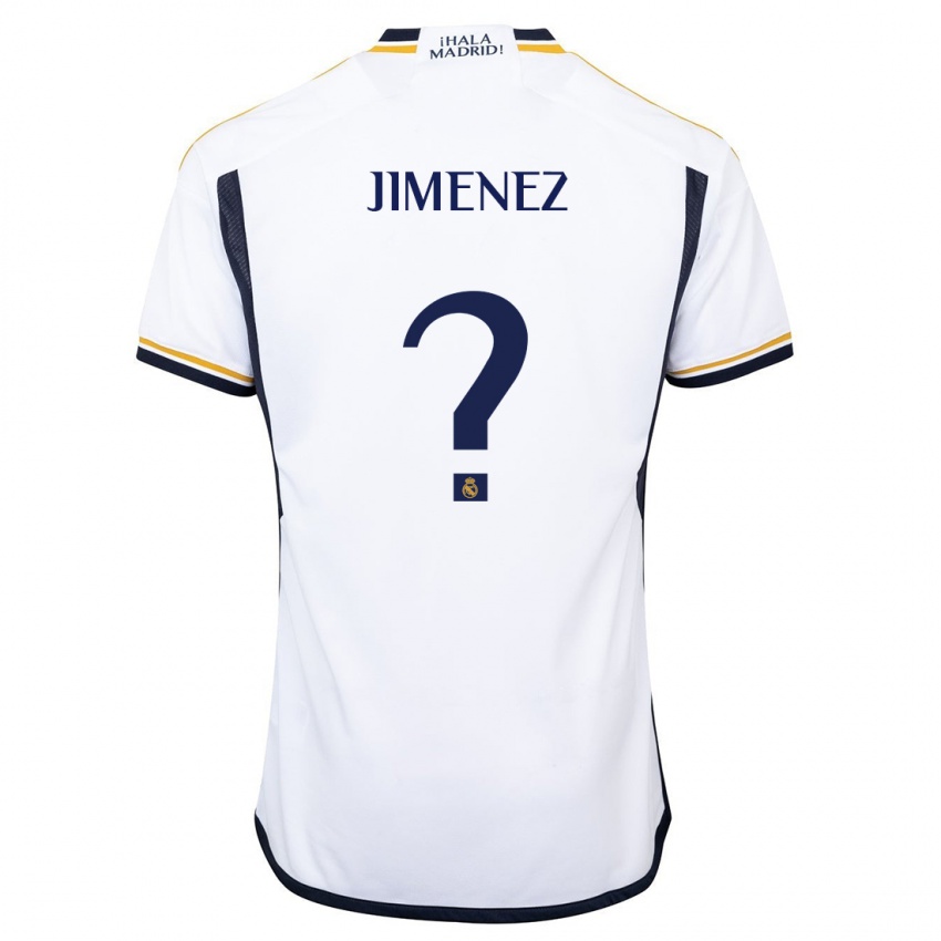 Niño Camiseta David Jimenez #0 Blanco 1ª Equipación 2023/24 La Camisa