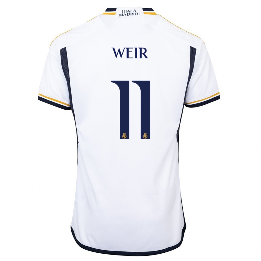 Niño Camiseta Caroline Weir #11 Blanco 1ª Equipación 2023/24 La Camisa