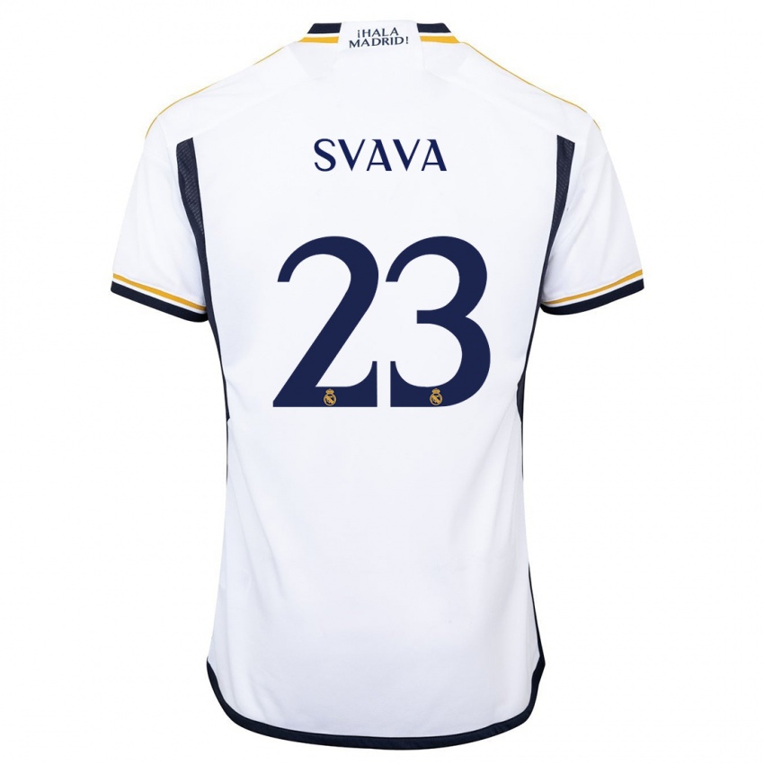 Niño Camiseta Sofie Svava #23 Blanco 1ª Equipación 2023/24 La Camisa