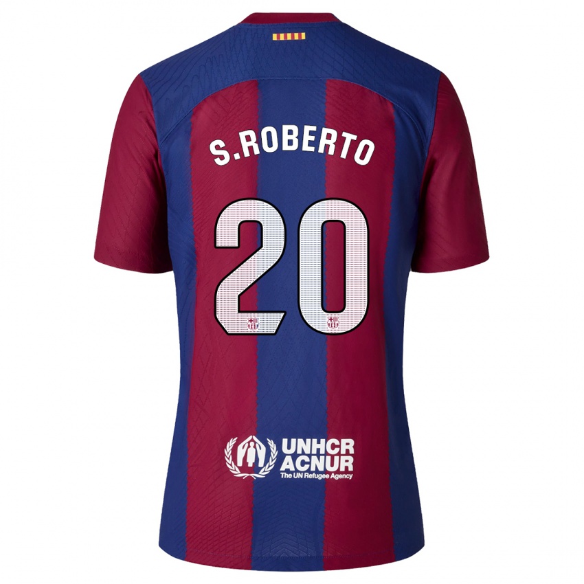 Niño Camiseta Sergi Roberto #20 Rojo Azul 1ª Equipación 2023/24 La Camisa