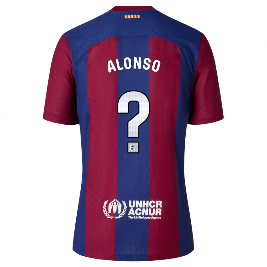 Niño Camiseta Aáron Alonso #0 Rojo Azul 1ª Equipación 2023/24 La Camisa