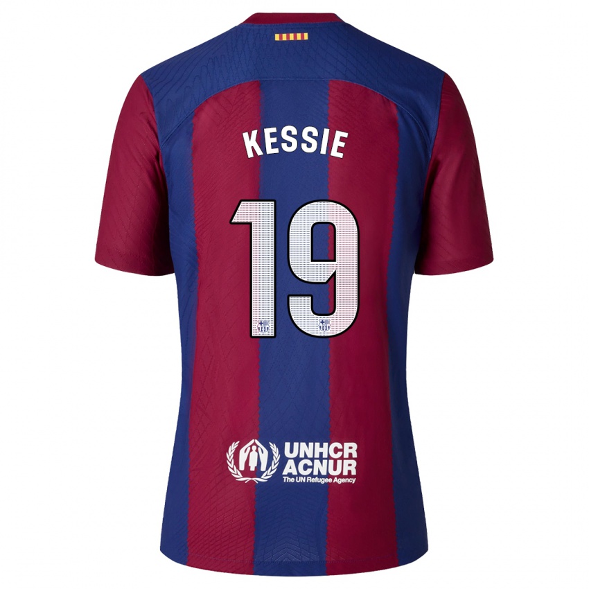 Niño Camiseta Franck Kessie #19 Rojo Azul 1ª Equipación 2023/24 La Camisa