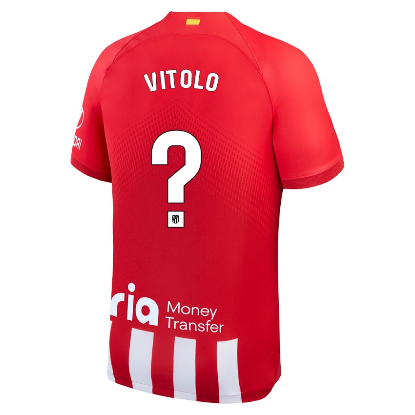Niño Camiseta Vitolo #0 Rojo Blanco 1ª Equipación 2023/24 La Camisa