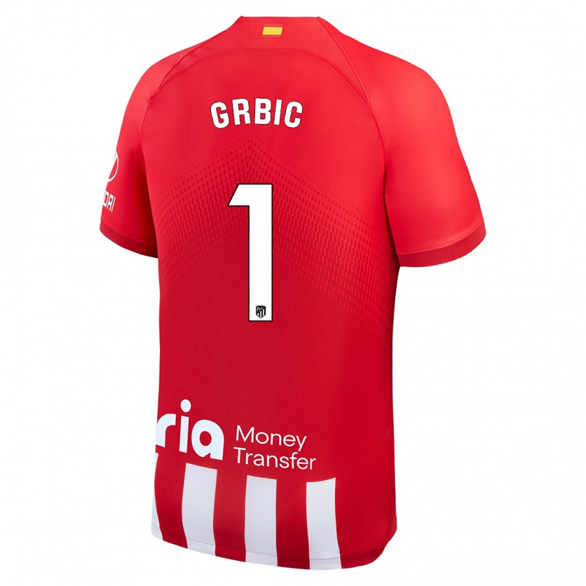 Niño Camiseta Ivo Grbic #1 Rojo Blanco 1ª Equipación 2023/24 La Camisa