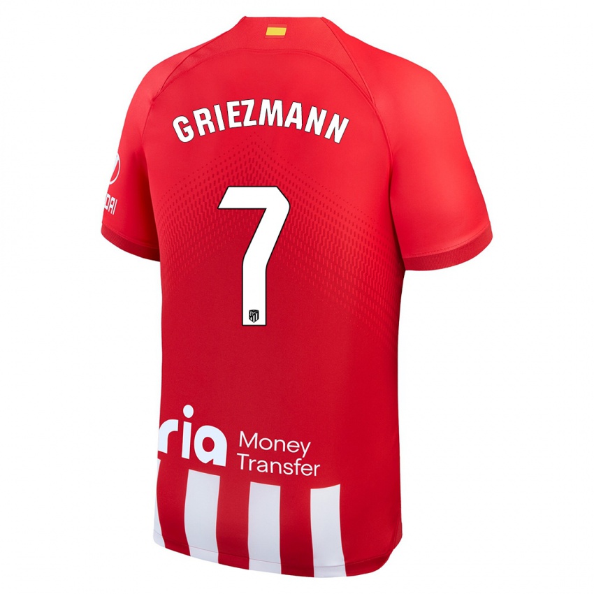 Niño Camiseta Antoine Griezmann #7 Rojo Blanco 1ª Equipación 2023/24 La Camisa
