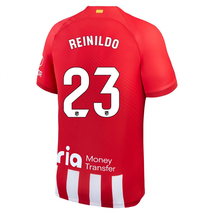 Niño Camiseta Reinildo Mandava #23 Rojo Blanco 1ª Equipación 2023/24 La Camisa