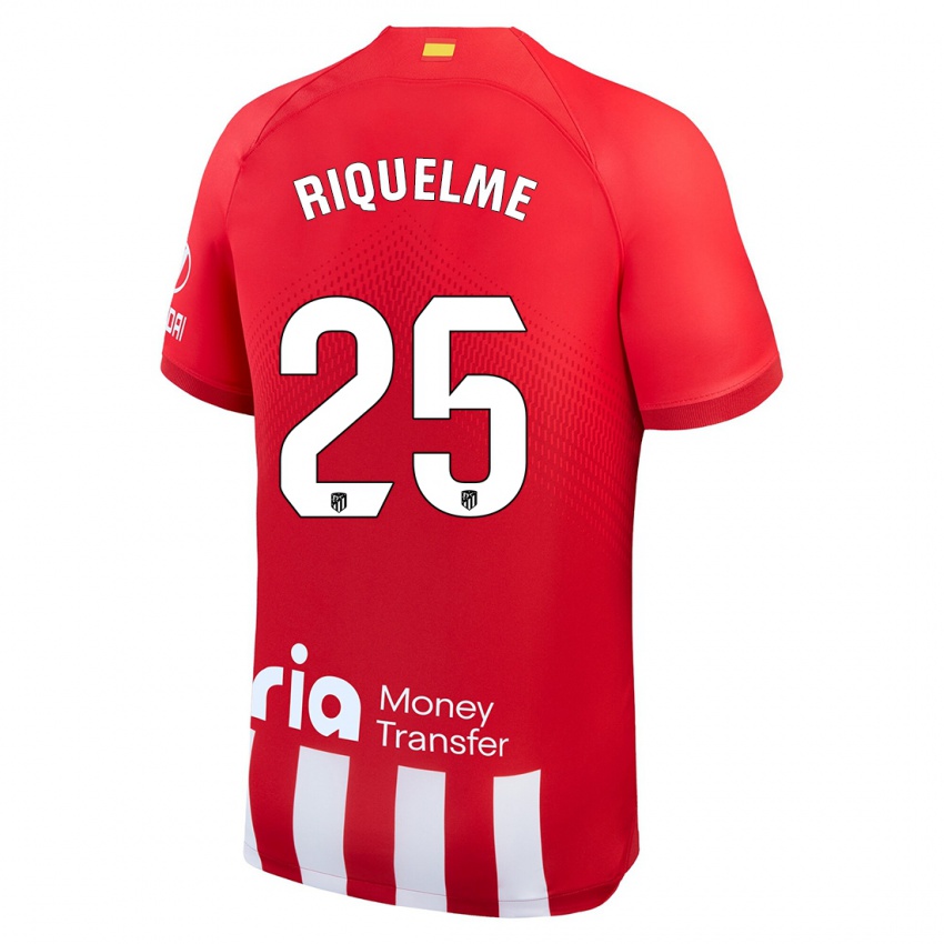 Niño Camiseta Rodrigo Riquelme #25 Rojo Blanco 1ª Equipación 2023/24 La Camisa