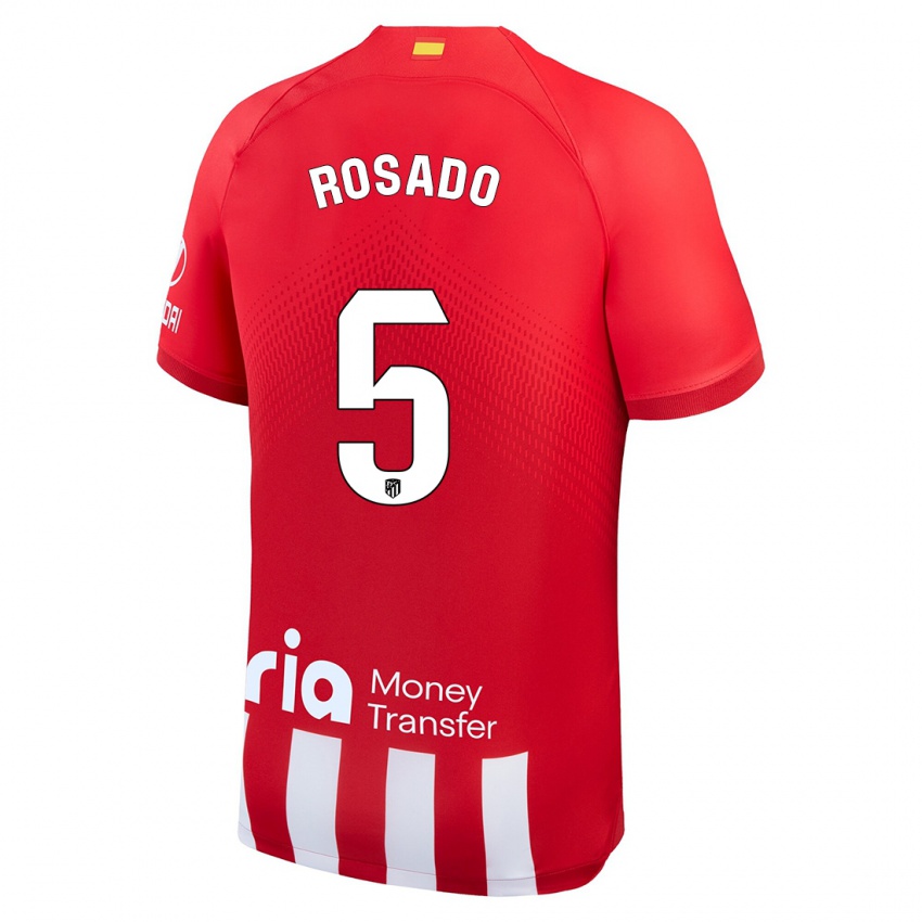 Niño Camiseta Diego Rosado #5 Rojo Blanco 1ª Equipación 2023/24 La Camisa