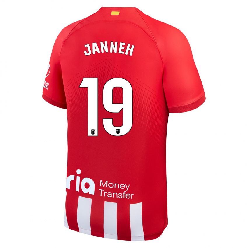 Niño Camiseta Omar Janneh #19 Rojo Blanco 1ª Equipación 2023/24 La Camisa