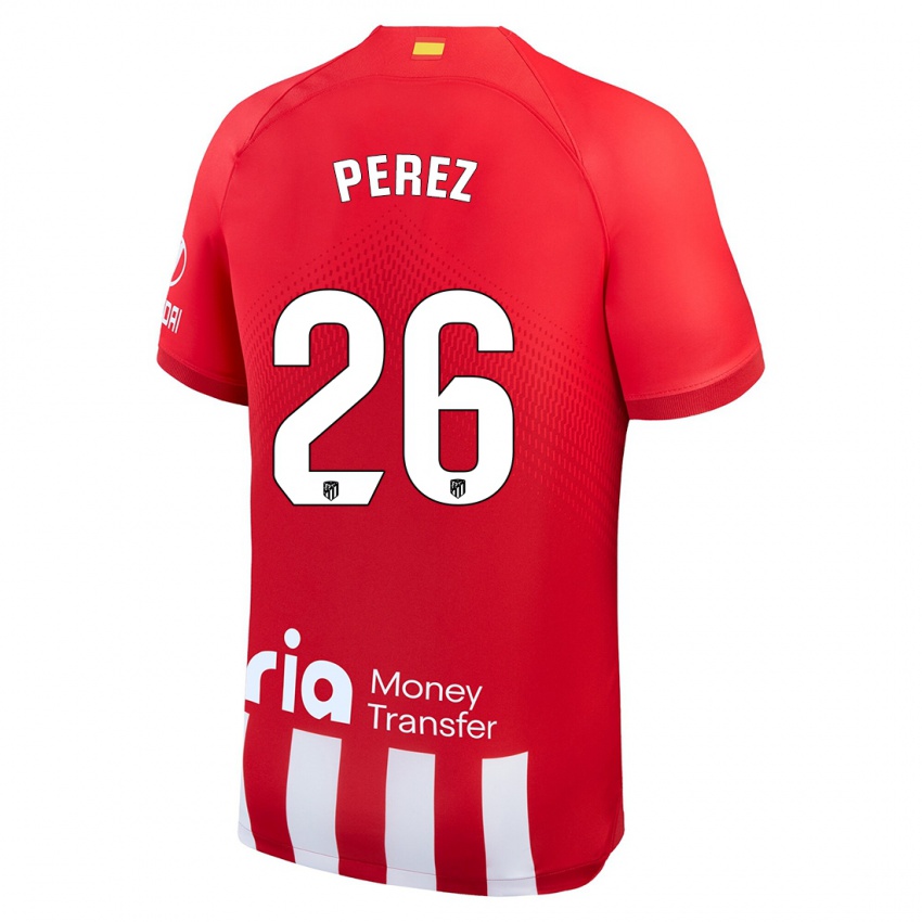 Niño Camiseta Xenia Perez #26 Rojo Blanco 1ª Equipación 2023/24 La Camisa