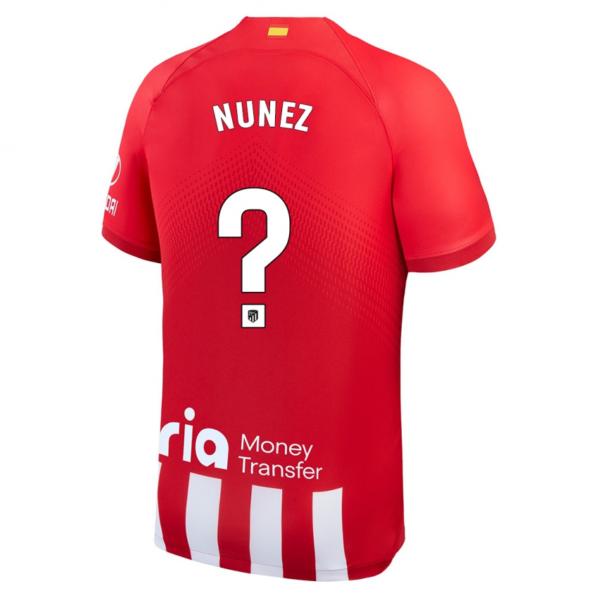 Niño Camiseta Rafael Nunez #0 Rojo Blanco 1ª Equipación 2023/24 La Camisa