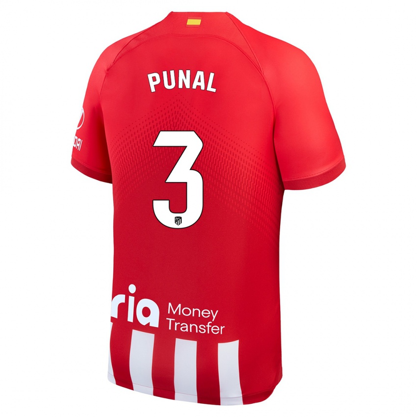 Niño Camiseta Aitor Punal #3 Rojo Blanco 1ª Equipación 2023/24 La Camisa