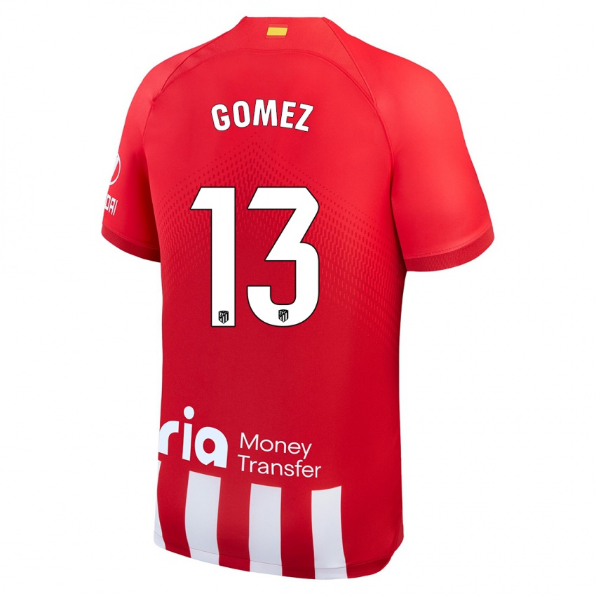 Niño Camiseta Christian Gomez #13 Rojo Blanco 1ª Equipación 2023/24 La Camisa