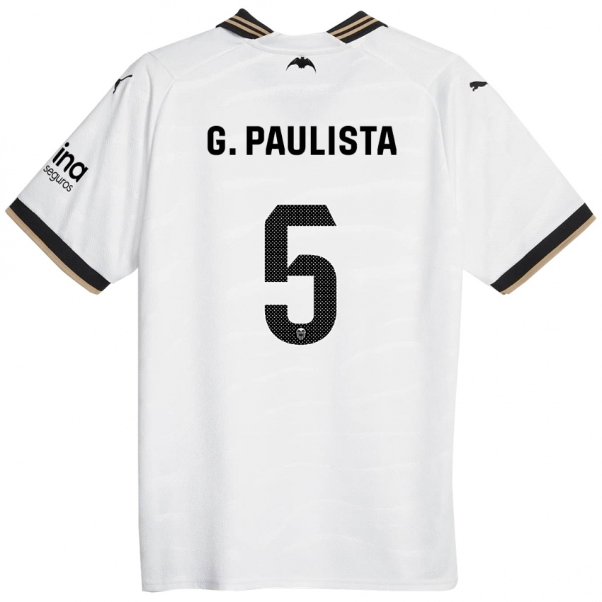 Niño Camiseta Gabriel Paulista #5 Blanco 1ª Equipación 2023/24 La Camisa