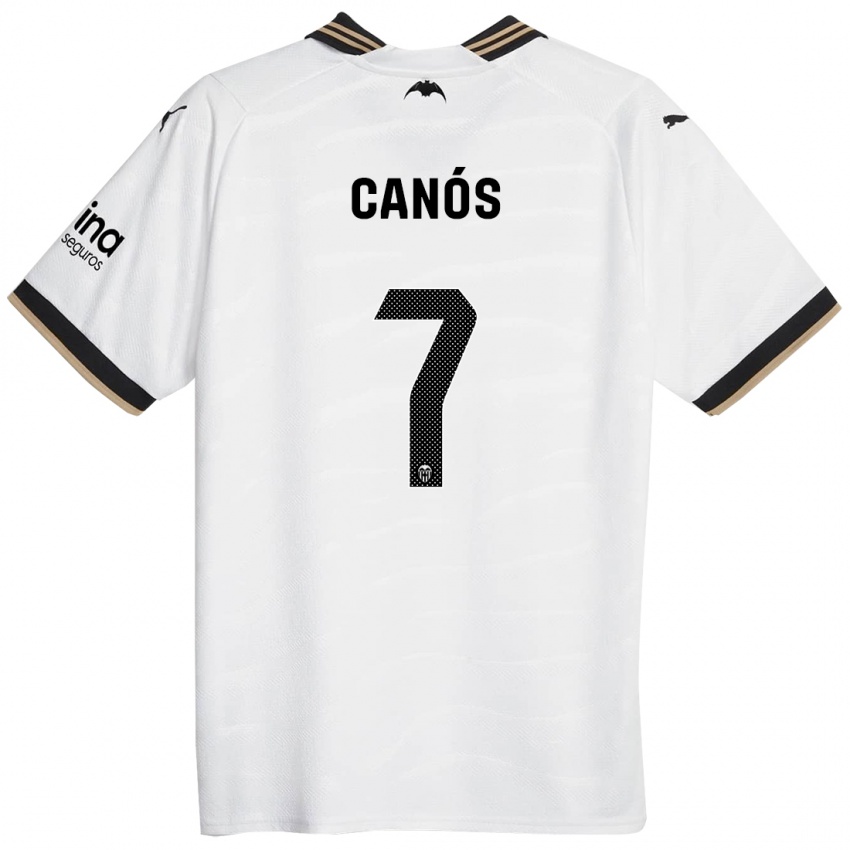 Niño Camiseta Sergi Canós #7 Blanco 1ª Equipación 2023/24 La Camisa