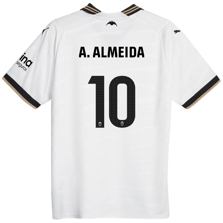 Niño Camiseta André Almeida #10 Blanco 1ª Equipación 2023/24 La Camisa