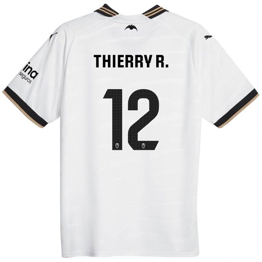 Niño Camiseta Thierry Correia #12 Blanco 1ª Equipación 2023/24 La Camisa