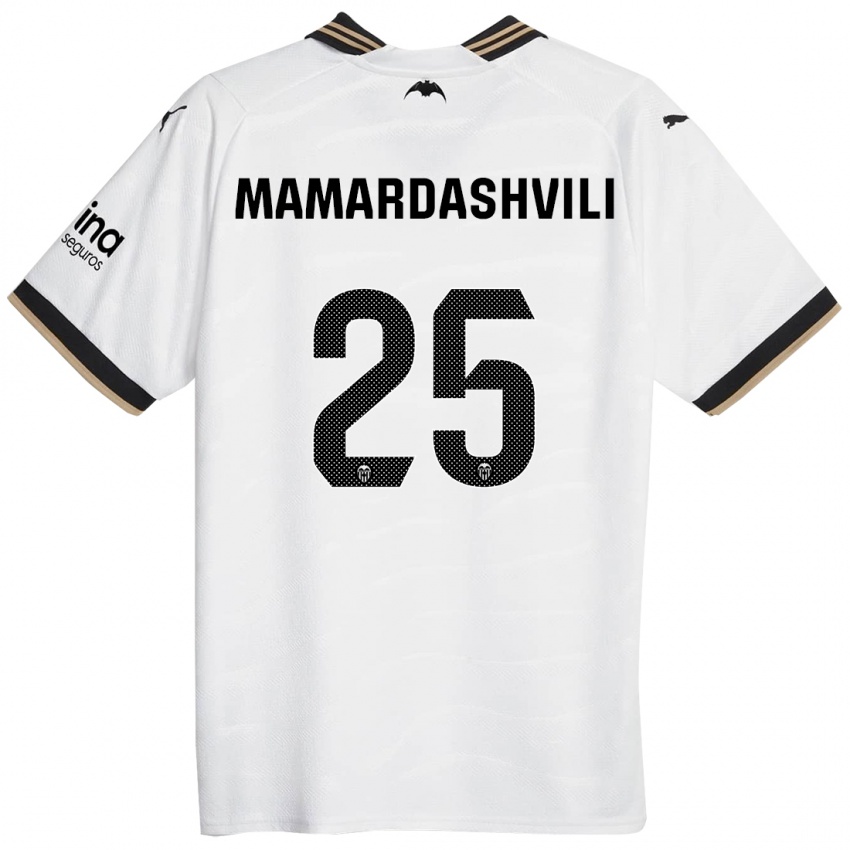 Niño Camiseta Giorgi Mamardashvili #25 Blanco 1ª Equipación 2023/24 La Camisa
