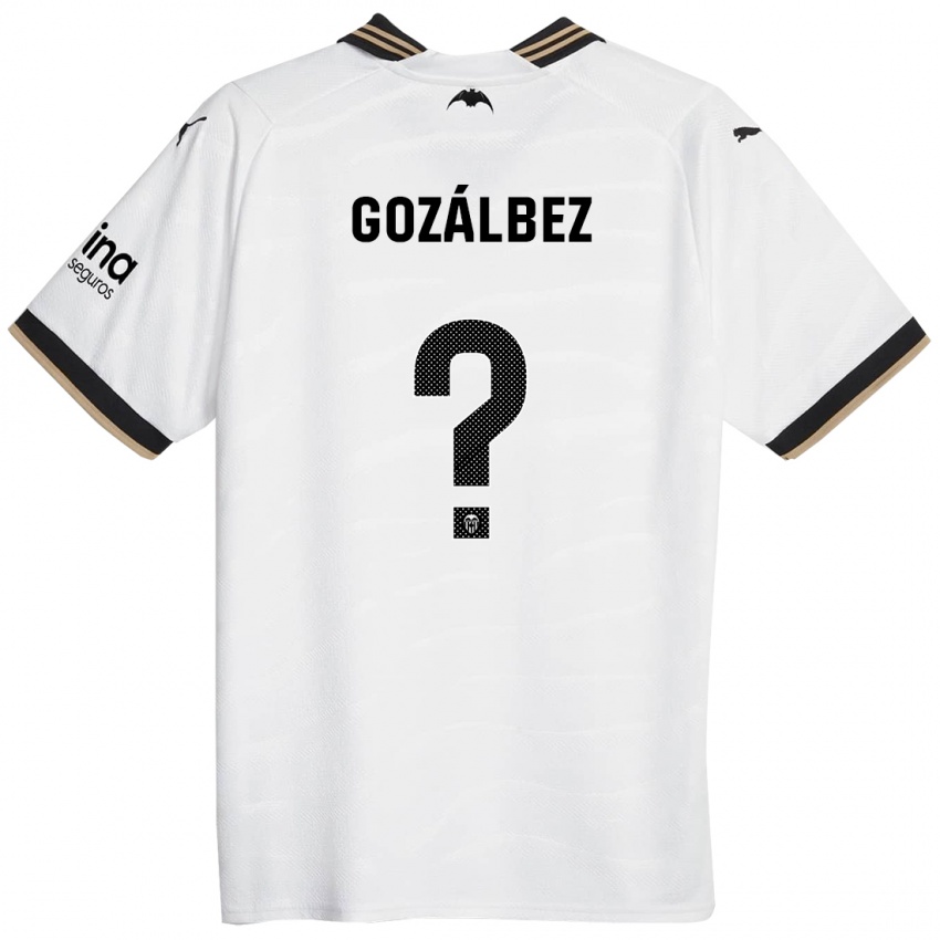 Niño Camiseta Pablo Gozálbez #0 Blanco 1ª Equipación 2023/24 La Camisa