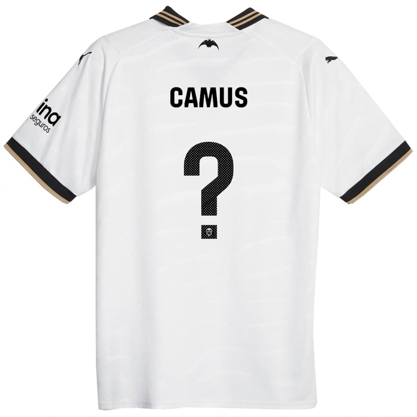 Niño Camiseta Marco Camus #0 Blanco 1ª Equipación 2023/24 La Camisa