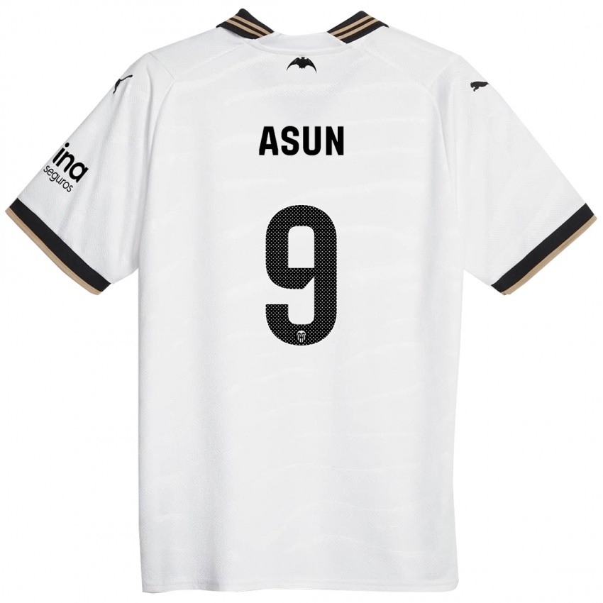 Niño Camiseta Asun #9 Blanco 1ª Equipación 2023/24 La Camisa