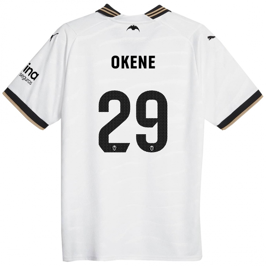 Niño Camiseta Andrea Okene #29 Blanco 1ª Equipación 2023/24 La Camisa