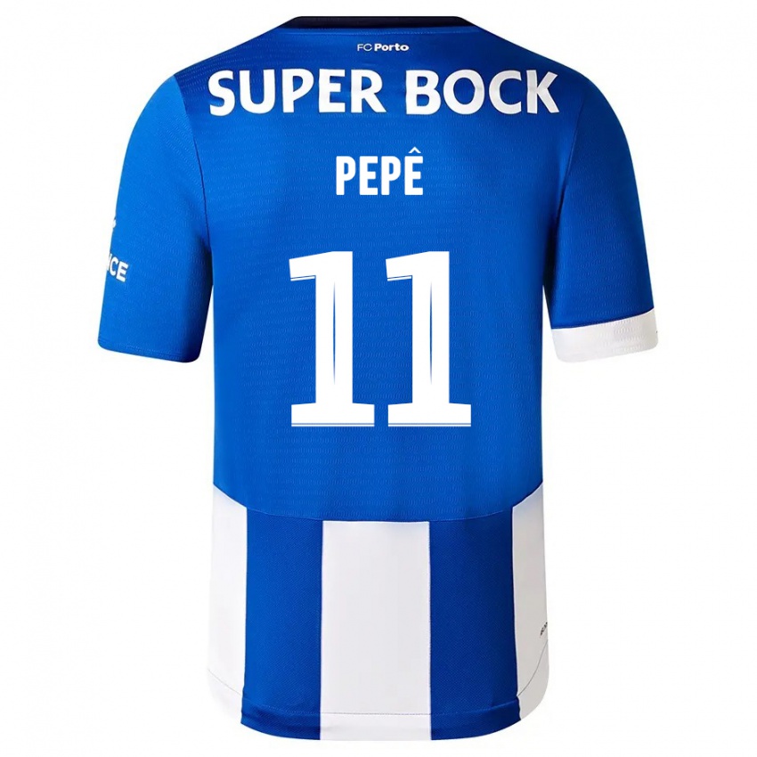 Niño Camiseta Pepe #11 Azul Blanco 1ª Equipación 2023/24 La Camisa