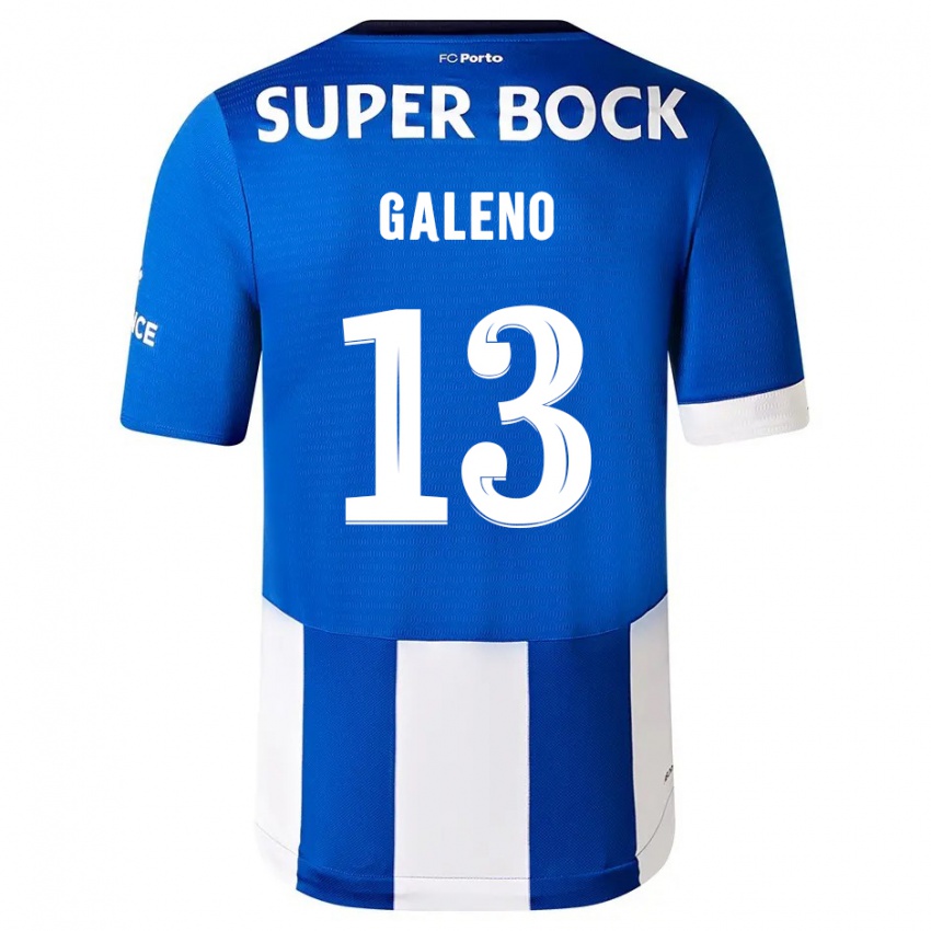 Niño Camiseta Galeno #13 Azul Blanco 1ª Equipación 2023/24 La Camisa