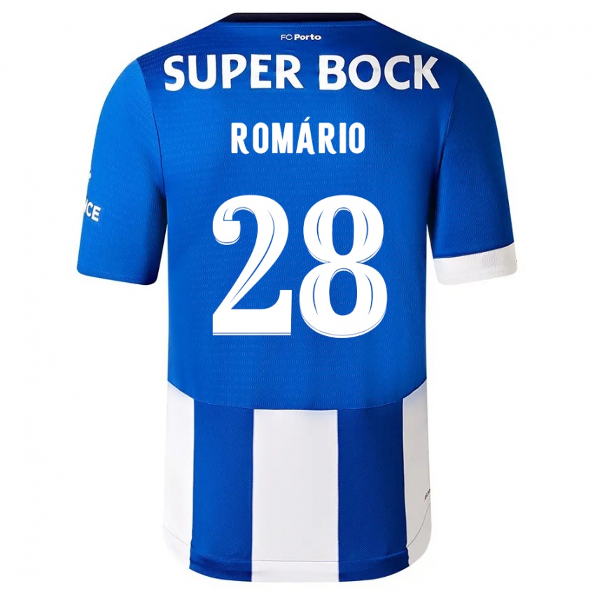 Niño Camiseta Romario Baro #28 Azul Blanco 1ª Equipación 2023/24 La Camisa