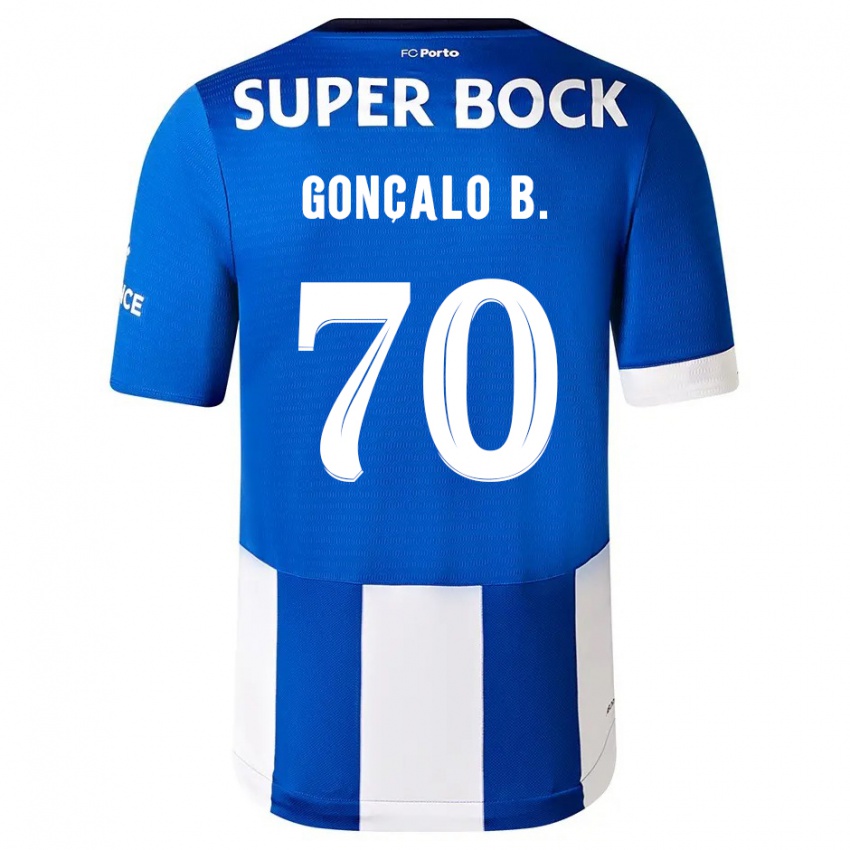Niño Camiseta Goncalo Borges #70 Azul Blanco 1ª Equipación 2023/24 La Camisa