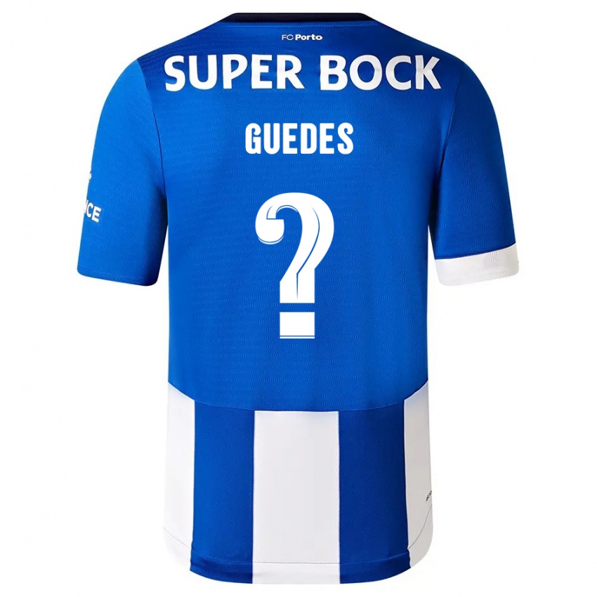Niño Camiseta Gui Guedes #0 Azul Blanco 1ª Equipación 2023/24 La Camisa