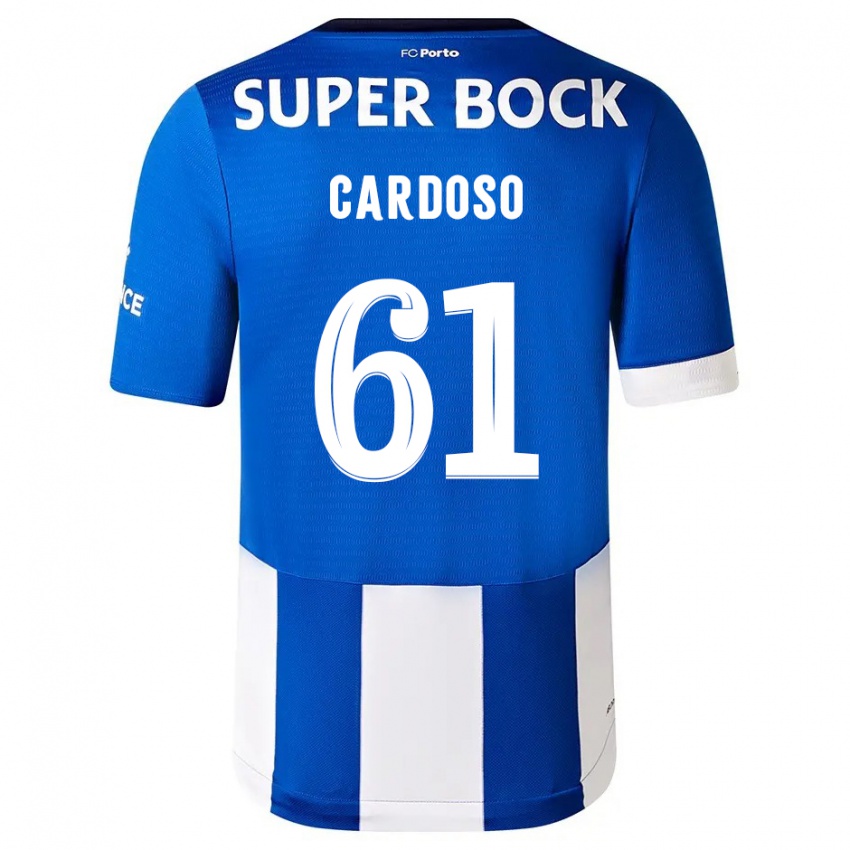Niño Camiseta Ivan Cardoso #61 Azul Blanco 1ª Equipación 2023/24 La Camisa