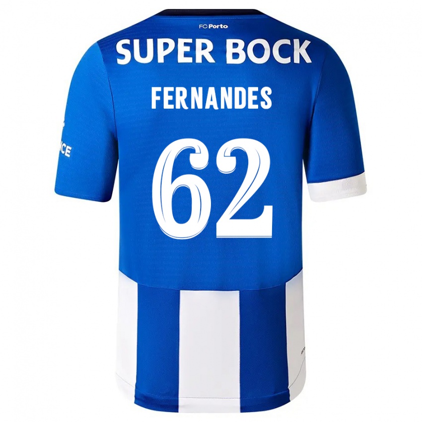 Niño Camiseta Rodrigo Fernandes #62 Azul Blanco 1ª Equipación 2023/24 La Camisa