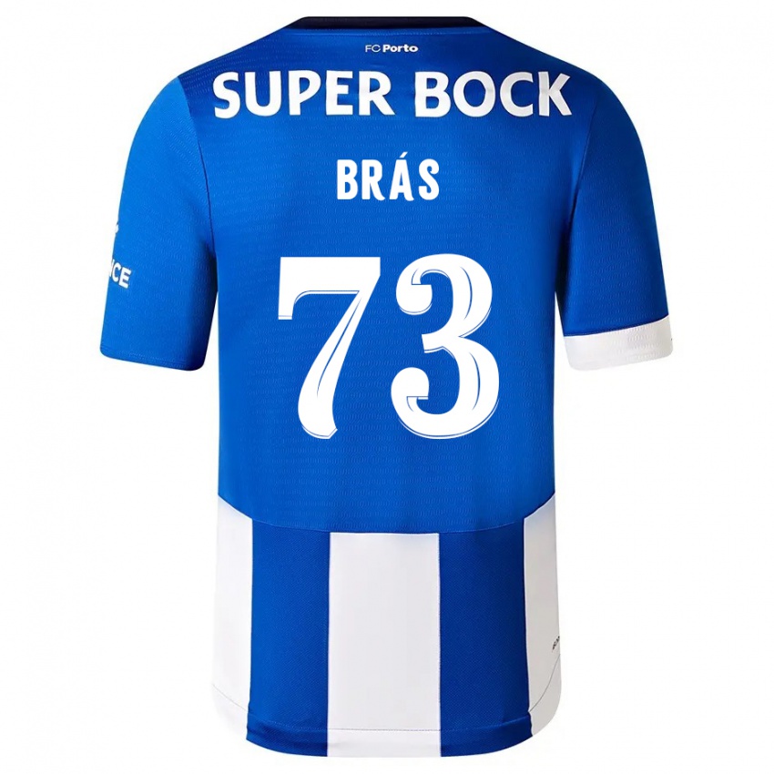 Niño Camiseta Gabriel Brás #73 Azul Blanco 1ª Equipación 2023/24 La Camisa