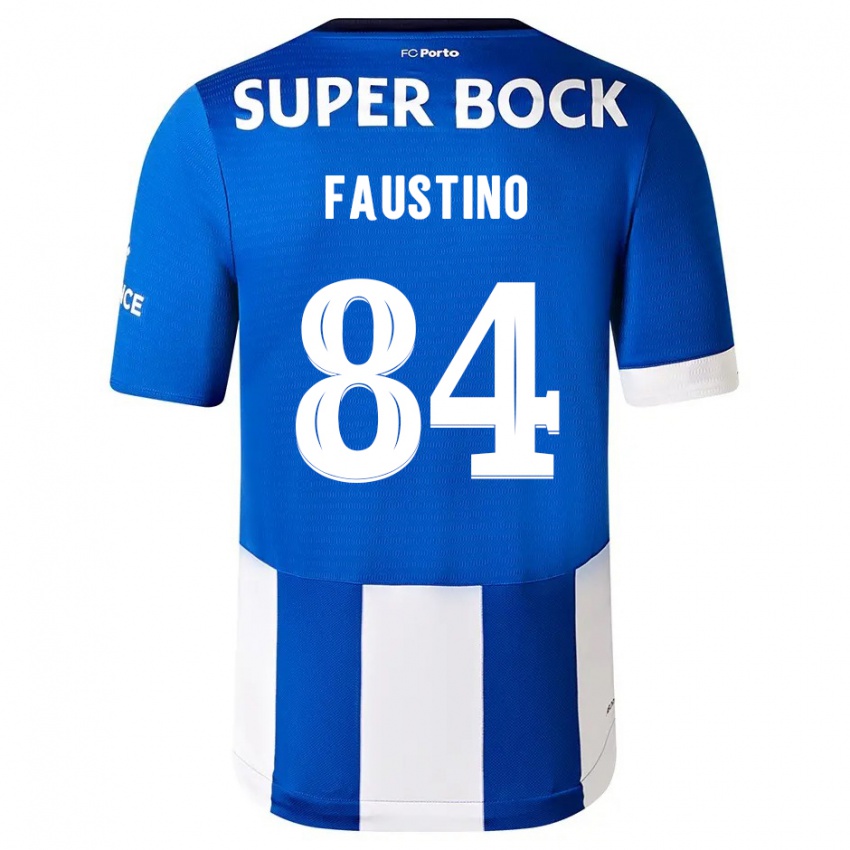 Niño Camiseta Levi Faustino #84 Azul Blanco 1ª Equipación 2023/24 La Camisa