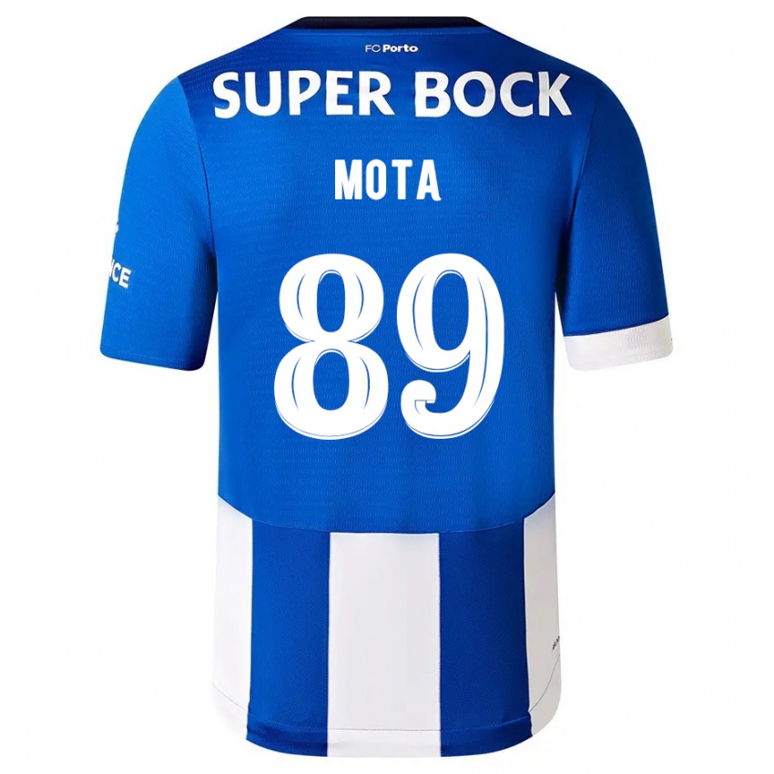 Niño Camiseta Luís Mota #89 Azul Blanco 1ª Equipación 2023/24 La Camisa