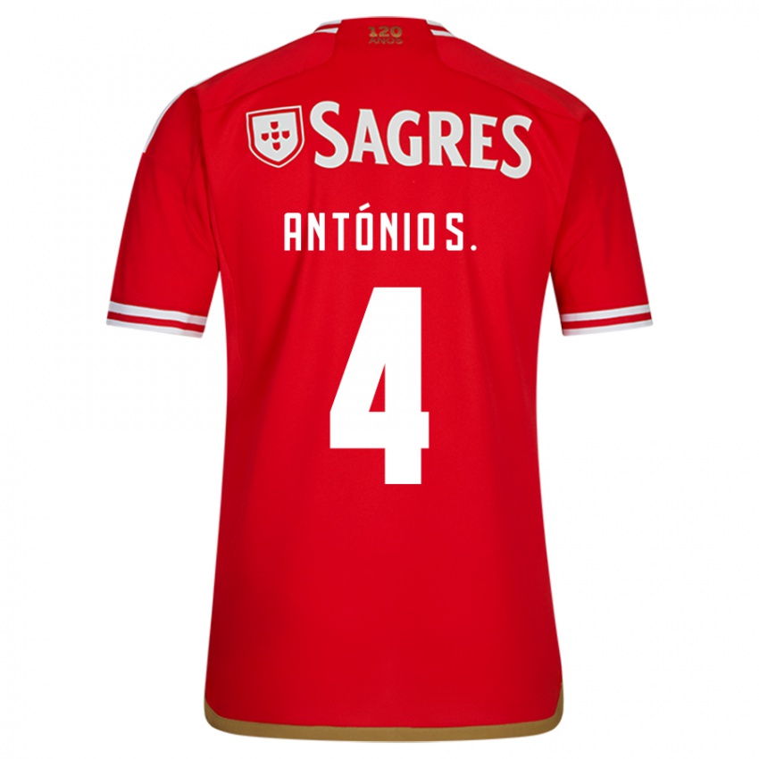 Niño Camiseta António Silva #4 Rojo 1ª Equipación 2023/24 La Camisa